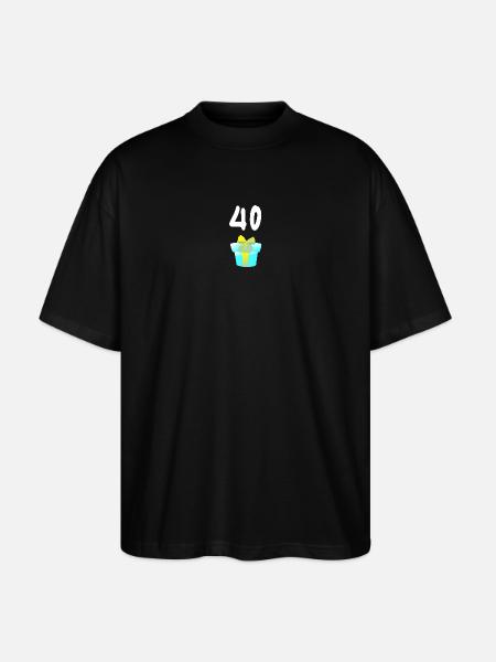 geschenk, 40 geschenkbox - Stanley/Stella Oversized Unisex Bio T-Shirt Blaster 2.0 - Schwarz