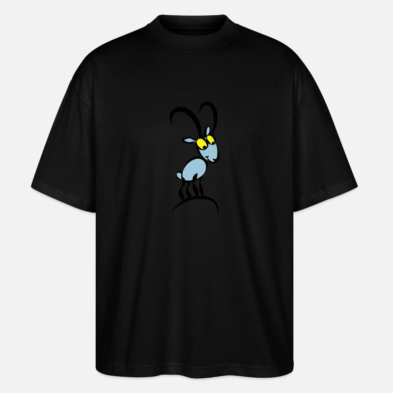Steinbocky - Stanley/Stella Oversized Unisex Bio T-Shirt Blaster 2.0 - Schwarz