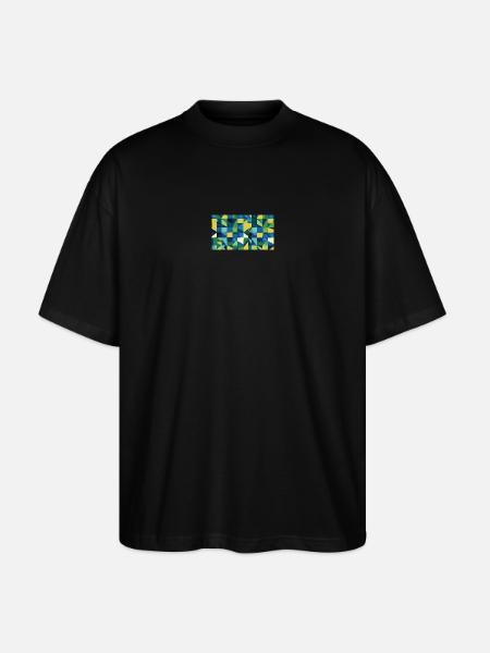 Geometrische Farbexplosion - Stanley/Stella Oversized Unisex Bio T-Shirt Blaster 2.0 - Schwarz