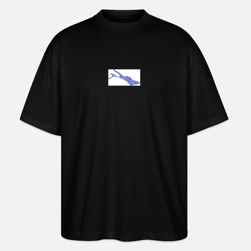Bodenseefisch - Stanley/Stella Oversized Unisex Bio T-Shirt Blaster 2.0 - Schwarz