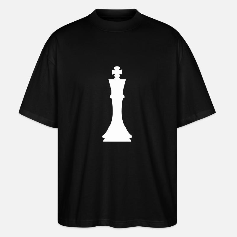 Pièce d’échecs roi - T-shirt bio Blaster 2.0 coupe oversize Stanley/Stella Unisexe - noir