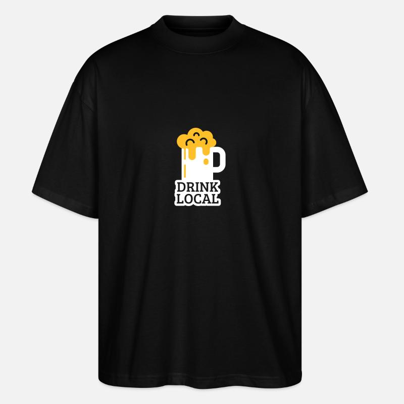 drink local - Stanley/Stella Oversized Unisex Bio T-Shirt Blaster 2.0 - Schwarz