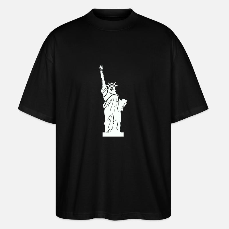 freiheitsstatue - Stanley/Stella Oversized Unisex Bio T-Shirt Blaster 2.0 - Schwarz