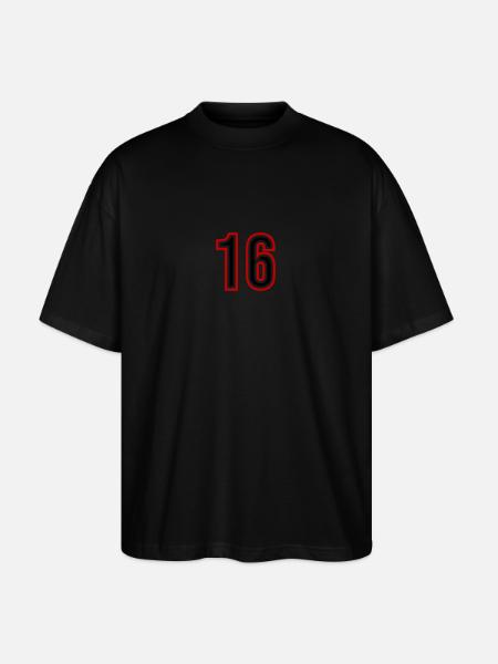 16 Number Years Jersey - Stanley/Stella Oversized Unisex Organic T-shirt Blaster 2.0 - black