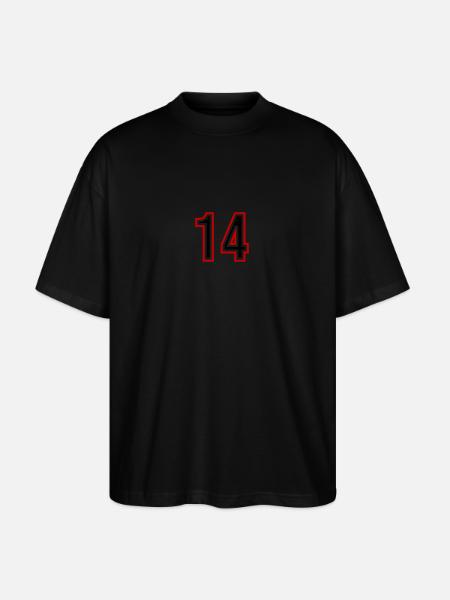 14 Number Years Jersey - Stanley/Stella Oversized Unisex Organic T-shirt Blaster 2.0 - black