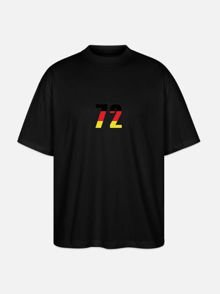 72 Number Germany Jersey - Stanley/Stella Oversized Unisex Organic T-shirt Blaster 2.0 - black