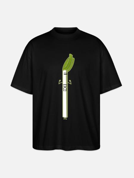 funny leek - Stanley/Stella Oversized Unisex Organic T-shirt Blaster 2.0 - black