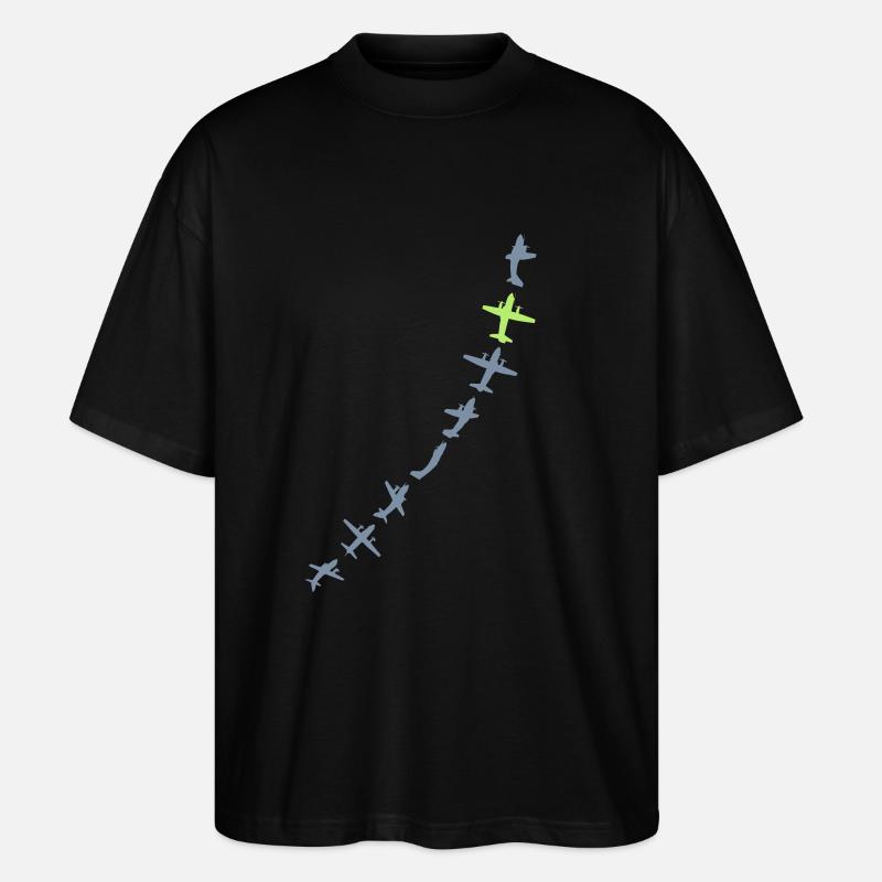 PINKwhite Aircraft - Stanley/Stella Oversized Unisex Bio T-Shirt Blaster 2.0 - Schwarz