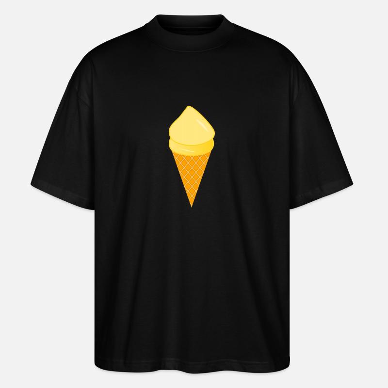 Eis Eiscreme Vanilleeis - Stanley/Stella Oversized Unisex Bio T-Shirt Blaster 2.0 - Schwarz