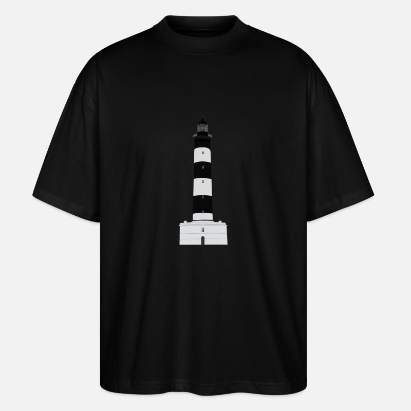 Phare de Chassiron - île d'Oléron - T-shirt bio Blaster 2.0 coupe oversize Stanley/Stella Unisexe - noir