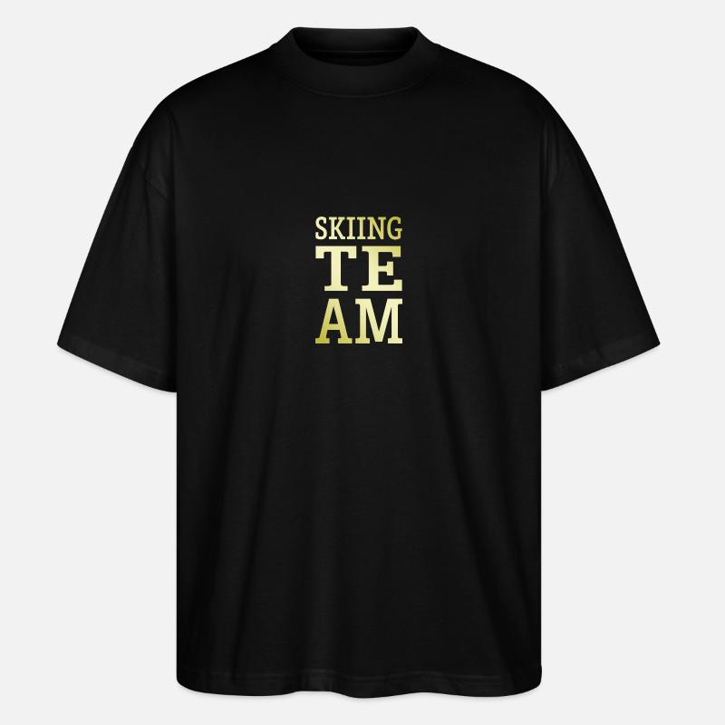 Skiing Team Ski - Stanley/Stella Oversized Unisex Organic T-shirt Blaster 2.0 - black