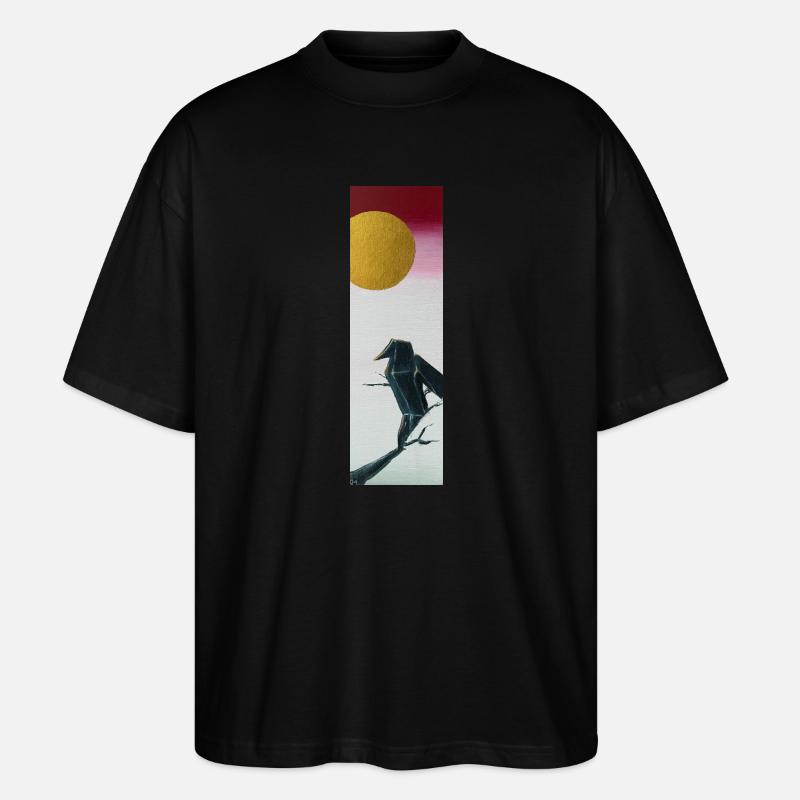 Origami-Rabe - Stanley/Stella Oversized Unisex Bio T-Shirt Blaster 2.0 - Schwarz