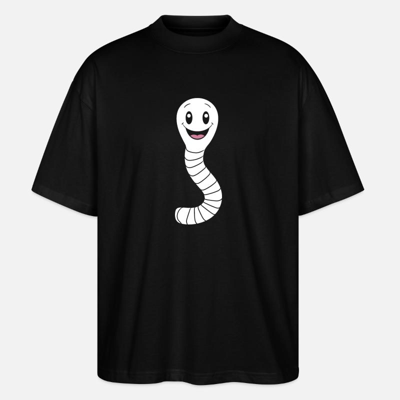 ver de terre - T-shirt bio Blaster 2.0 coupe oversize Stanley/Stella Unisexe - noir