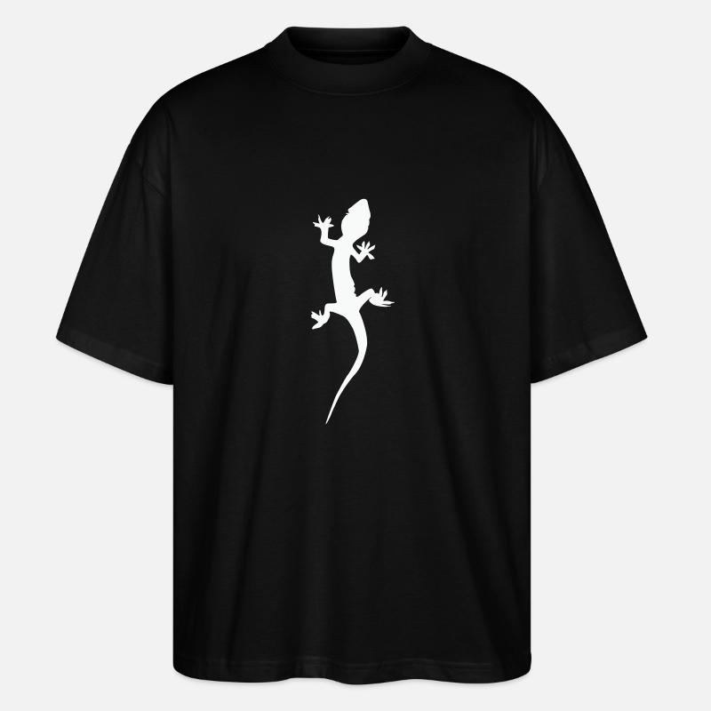 Gecko Echse - Stanley/Stella Oversized Unisex Bio T-Shirt Blaster 2.0 - Schwarz