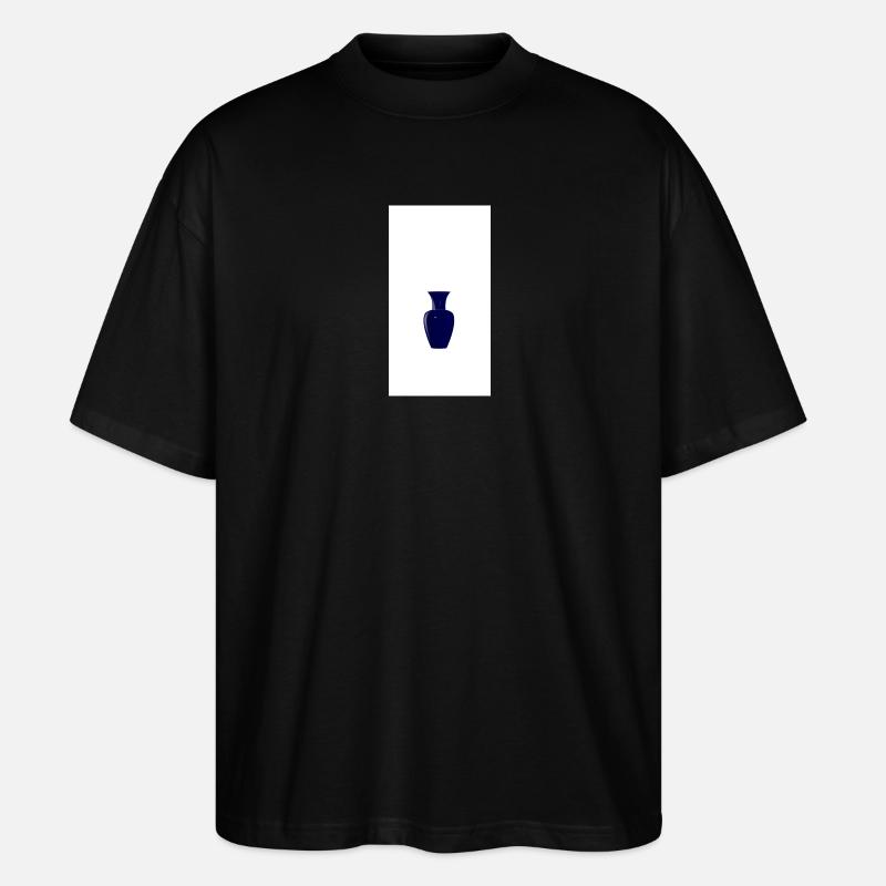 Mitternachtsblaue Vasen-Silhouette - Stanley/Stella Oversized Unisex Bio T-Shirt Blaster 2.0 - Schwarz