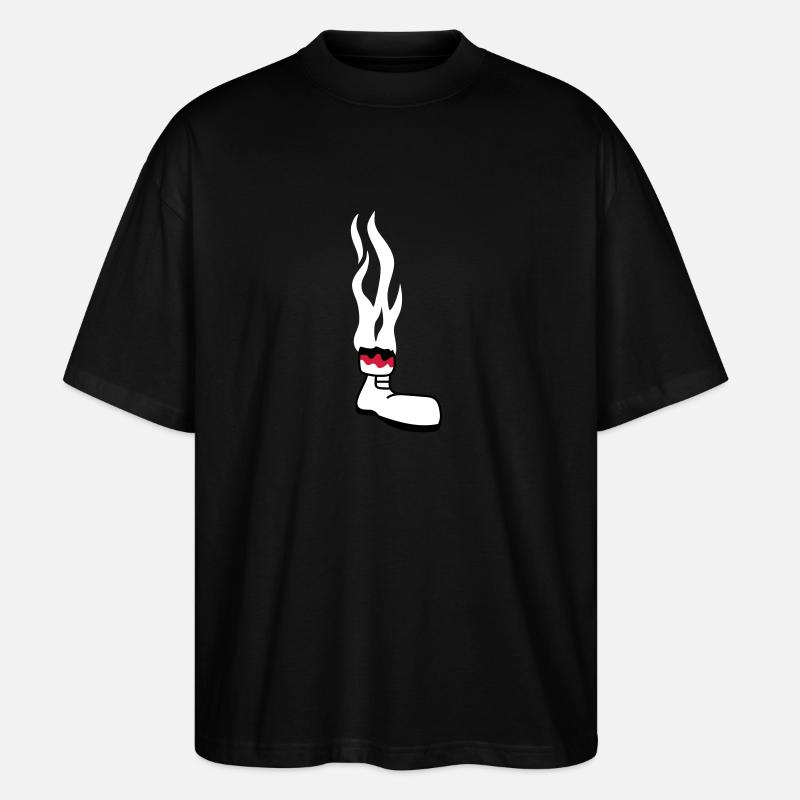 Burned Feet - Stanley/Stella Oversized Unisex Bio T-Shirt Blaster 2.0 - Schwarz