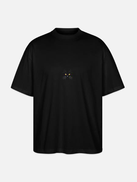 Black cat - Stanley/Stella Oversized Unisex Organic T-shirt Blaster 2.0 - black