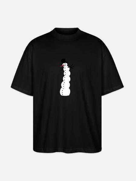 snowman - Stanley/Stella Oversized Unisex Organic T-shirt Blaster 2.0 - black