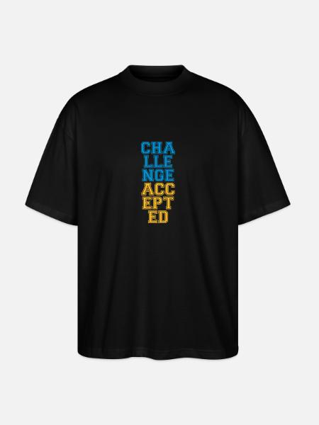 Cool Challenge Accepted Design - T-shirt bio Blaster 2.0 coupe oversize Stanley/Stella Unisexe - noir