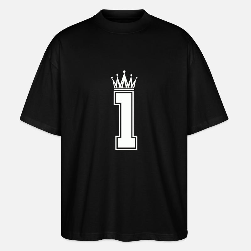 1 crown - Stanley/Stella Oversized Unisex Organic T-shirt Blaster 2.0 - black