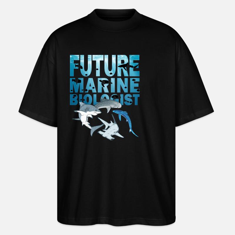 Future Marine Biologist Haiarten - Stanley/Stella Oversized Unisex Bio T-Shirt Blaster 2.0 - Schwarz