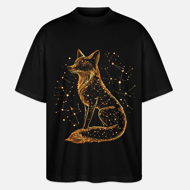 Fuchs Sterne Sternenbild - Stanley/Stella Oversized Unisex Bio T-Shirt Blaster 2.0 - Schwarz