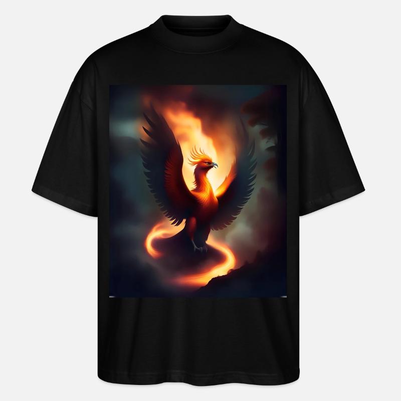 Phénix de feu épique - T-shirt bio Blaster 2.0 coupe oversize Stanley/Stella Unisexe - noir