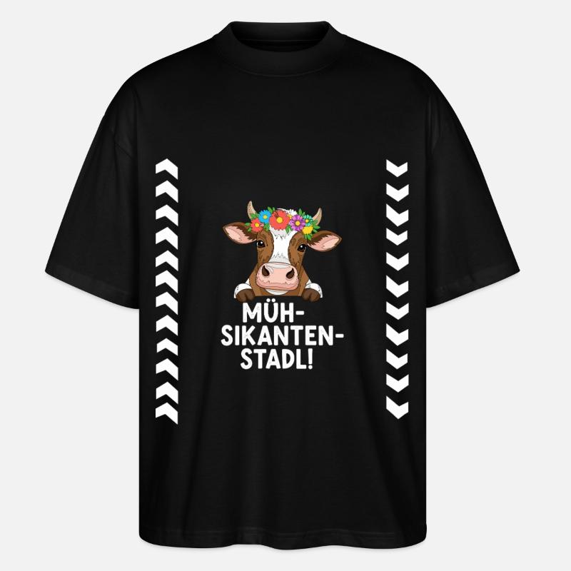 Müh-Sikanten-Stadl - T-shirt bio Blaster 2.0 coupe oversize Stanley/Stella Unisexe - noir