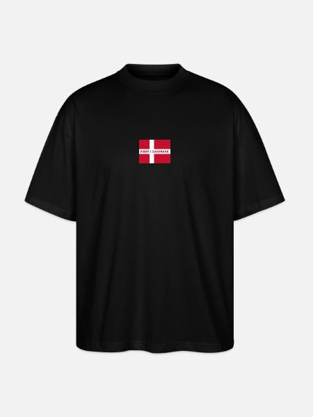 Drapeau danois – Né au Danemark - T-shirt bio Blaster 2.0 coupe oversize Stanley/Stella Unisexe - noir