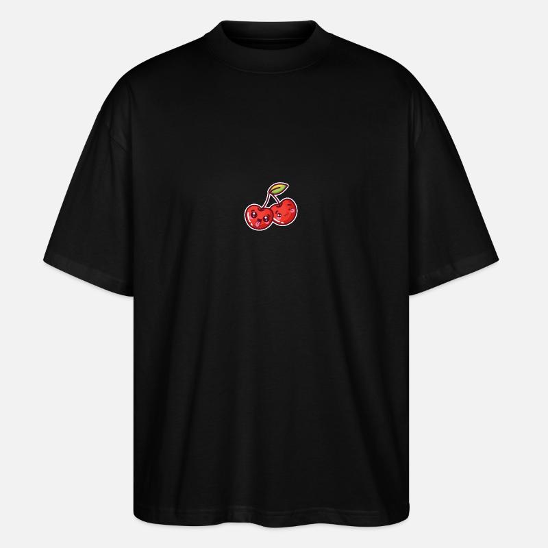 Sour cherry - Stanley/Stella Oversized Unisex Organic T-shirt Blaster 2.0 - black