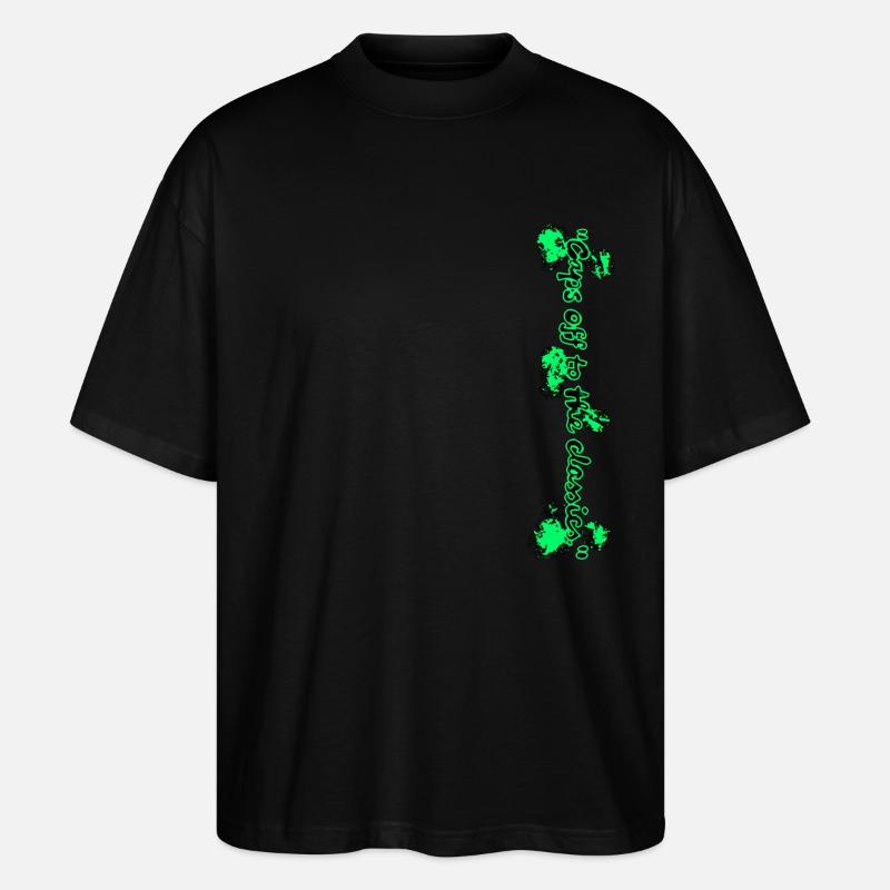 caps off to the classics - Stanley/Stella Oversized Unisex Bio T-Shirt Blaster 2.0 - Schwarz