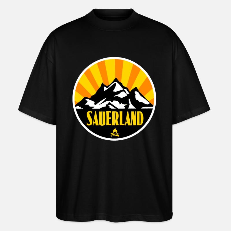 Sauerland - Stanley/Stella Oversized Unisex Bio T-Shirt Blaster 2.0 - Schwarz