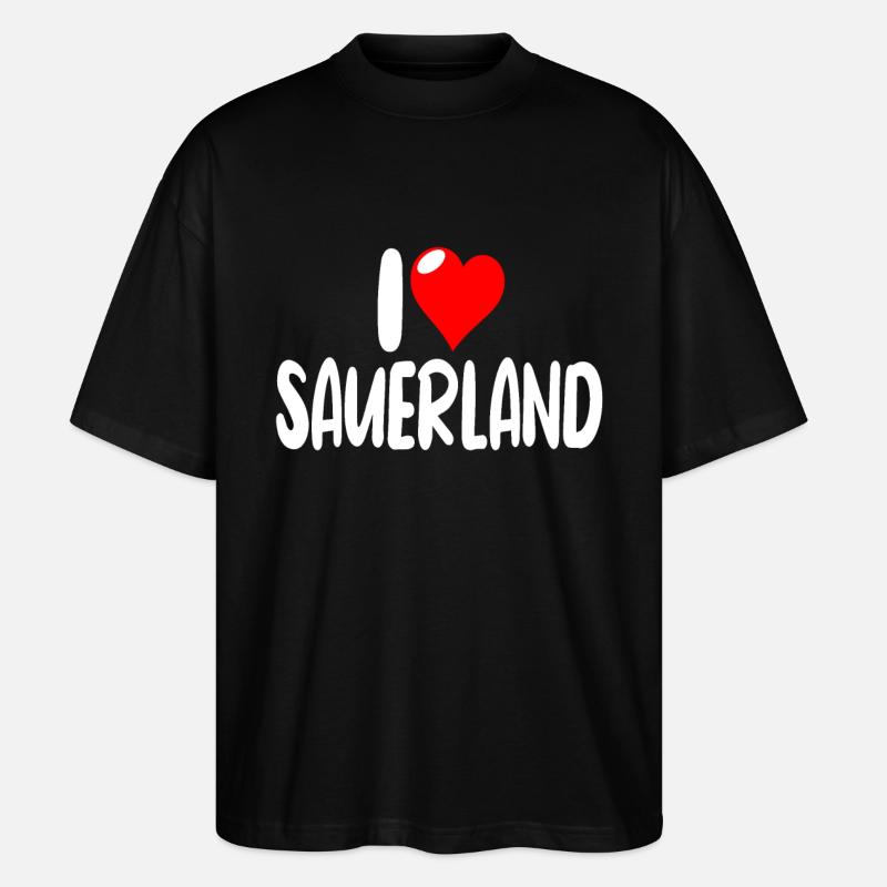 Sauerland - Stanley/Stella Oversized Unisex Bio T-Shirt Blaster 2.0 - Schwarz