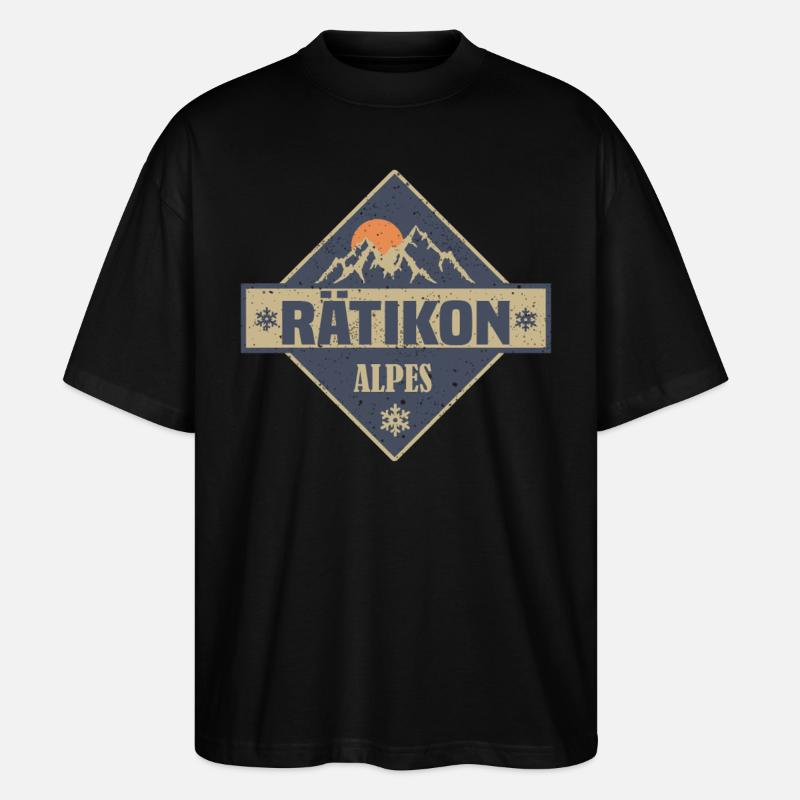 Rätikon - Stanley/Stella Oversized Unisex Bio T-Shirt Blaster 2.0 - Schwarz