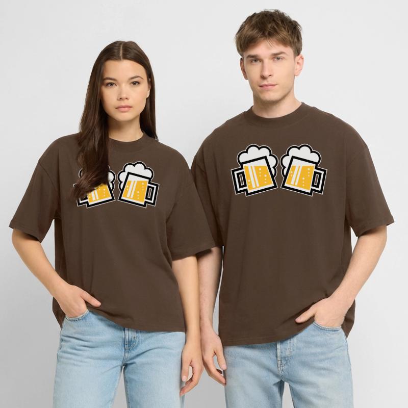 2 chopes à bière bavaroise Prosten (chopes à bière / 3C) T-shirt bio Blaster 2.0 coupe oversize Stanley/Stella Unisexe