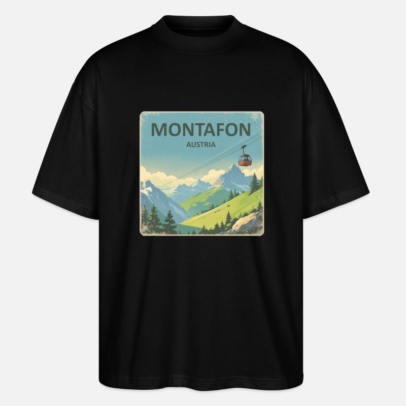 Montafon - Stanley/Stella Oversized Unisex Bio T-Shirt Blaster 2.0 - Schwarz