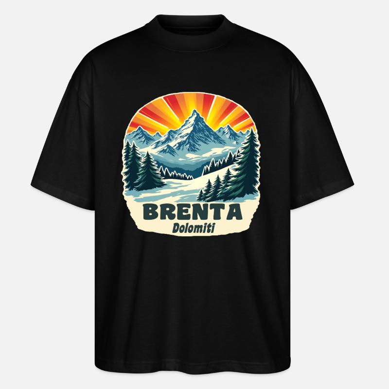 Brenta Dolomiten - Stanley/Stella Oversized Unisex Bio T-Shirt Blaster 2.0 - Schwarz