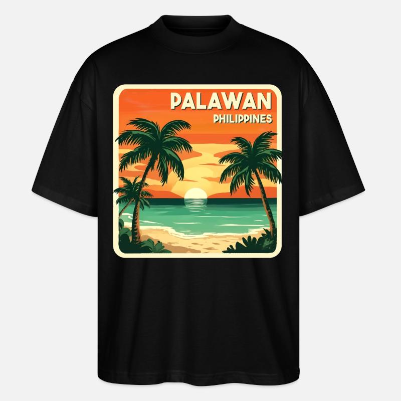 Palawan Philippines - Stanley/Stella Oversized Unisex Bio T-Shirt Blaster 2.0 - Schwarz