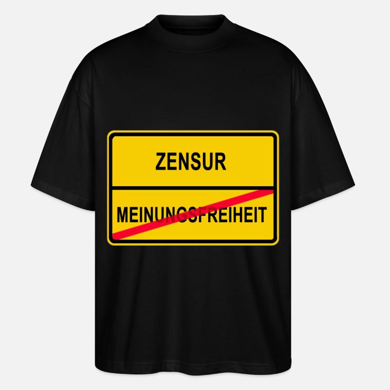 Censure - Liberté d’expression - T-shirt bio Blaster 2.0 coupe oversize Stanley/Stella Unisexe - noir