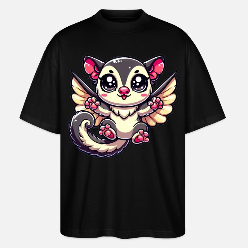 Sugar Glider - Stanley/Stella Oversized Unisex Bio T-Shirt Blaster 2.0 - Schwarz