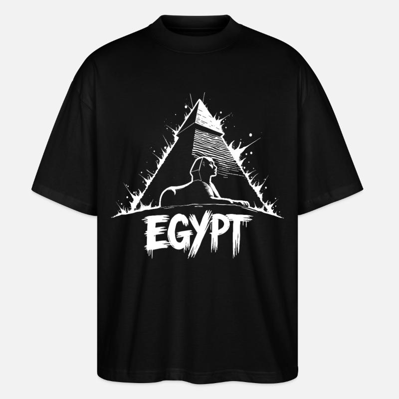 Pyramide du Sphinx d’Égypte - T-shirt bio Blaster 2.0 coupe oversize Stanley/Stella Unisexe - noir