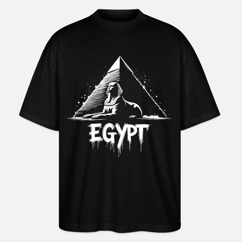 Pyramide du Sphinx d’Égypte - T-shirt bio Blaster 2.0 coupe oversize Stanley/Stella Unisexe - noir