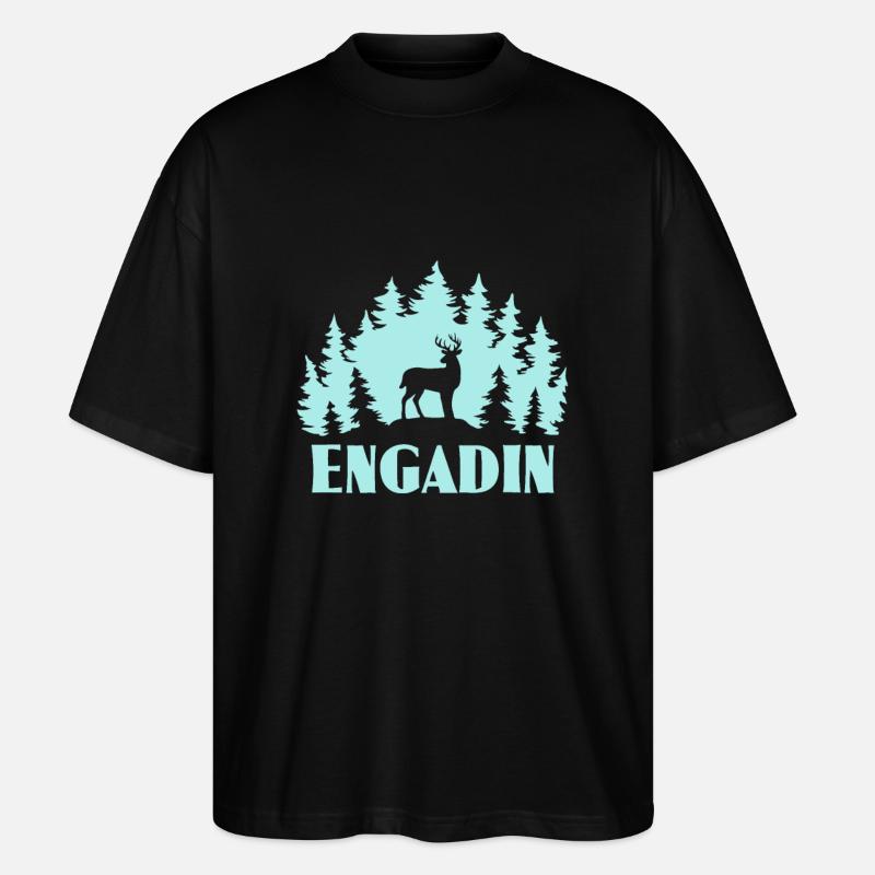 Engadin - Stanley/Stella Oversized Unisex Bio T-Shirt Blaster 2.0 - Schwarz