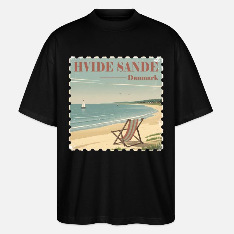 Hvide Sande Dänemark - Stanley/Stella Oversized Unisex Bio T-Shirt Blaster 2.0 - Schwarz