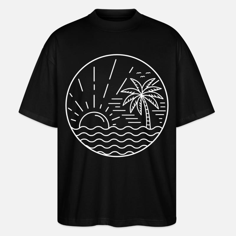 Sunset Circle - Stanley/Stella Oversized Unisex Bio T-Shirt Blaster 2.0 - Schwarz