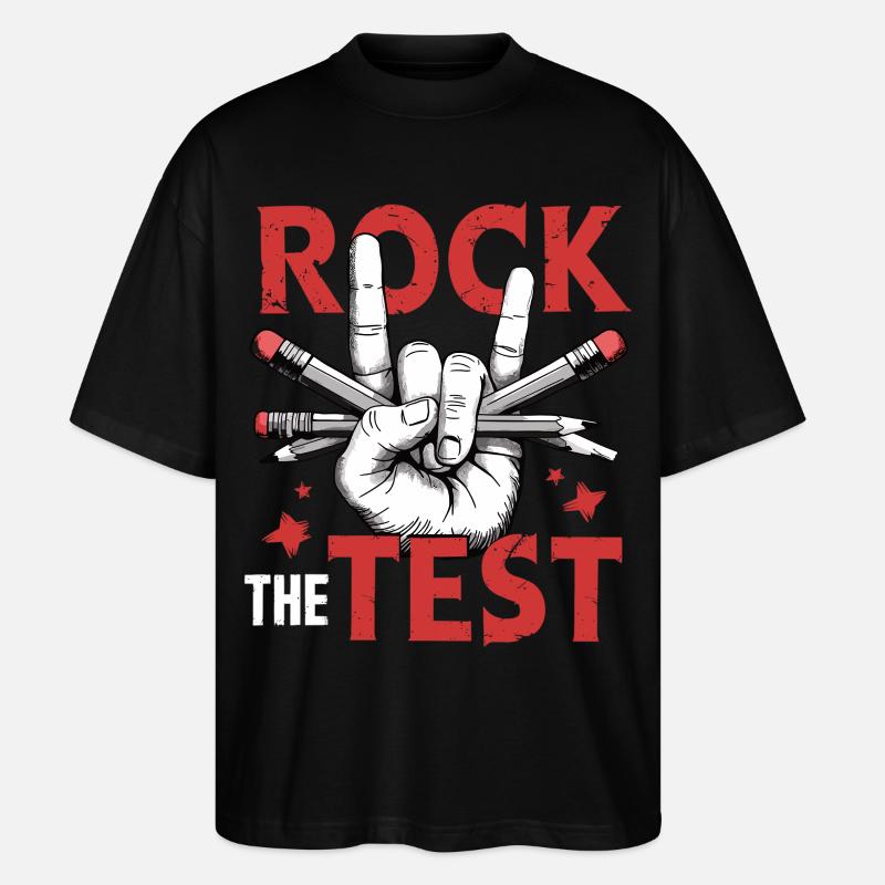 Rock the Test - Prüfungshelden - Stanley/Stella Oversized Unisex Bio T-Shirt Blaster 2.0 - Schwarz