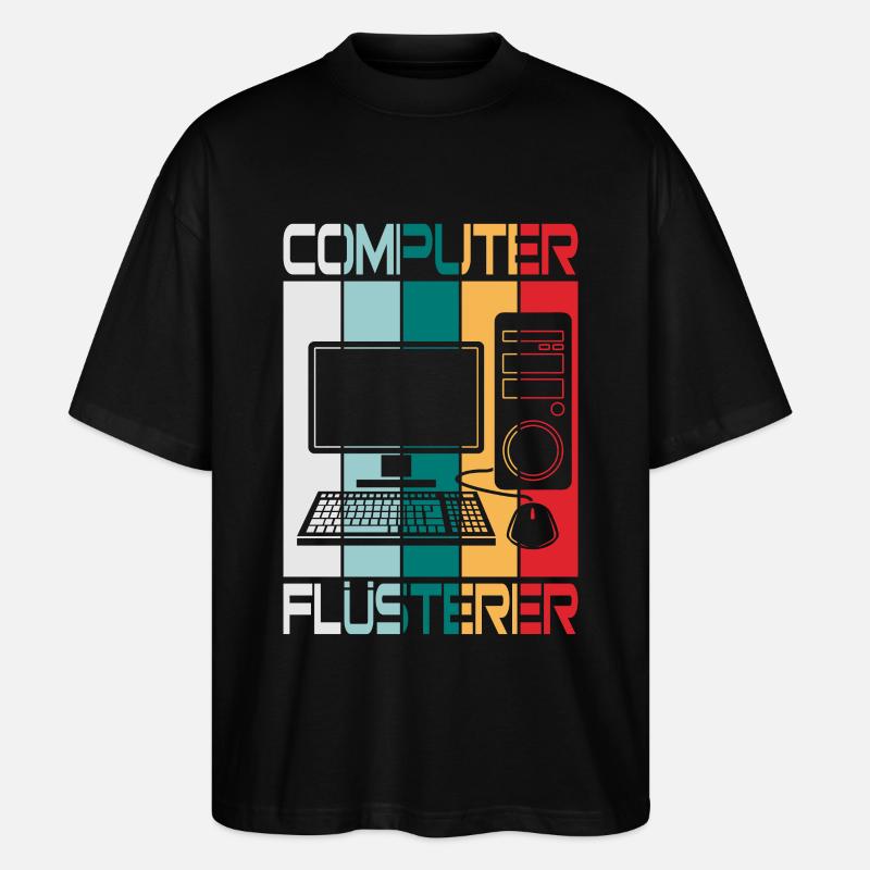 Computer Flüsterer - Stanley/Stella Oversized Unisex Bio T-Shirt Blaster 2.0 - Schwarz
