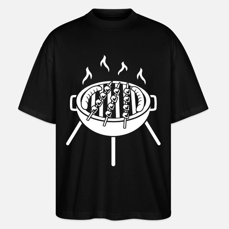 BBQ Barbecue Grill - Stanley/Stella Oversized Unisex Bio T-Shirt Blaster 2.0 - Schwarz