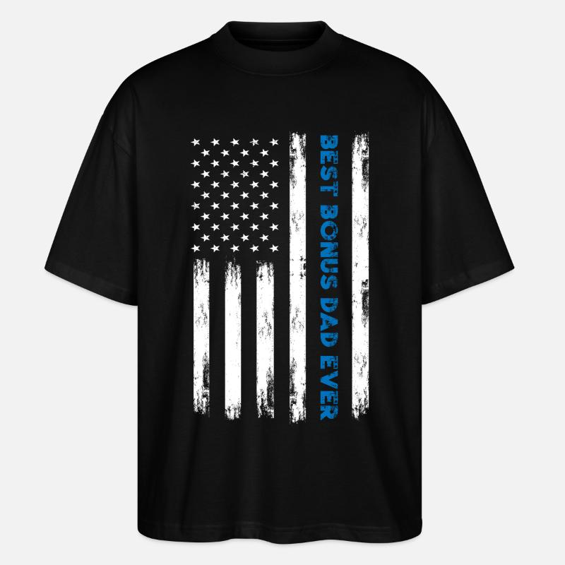 Bonus Papa - Stanley/Stella Oversized Unisex Bio T-Shirt Blaster 2.0 - Schwarz