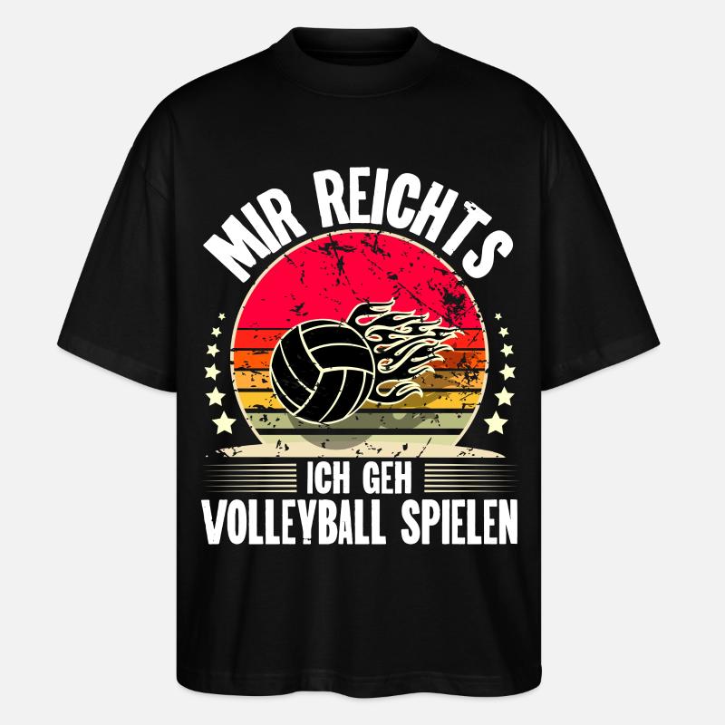 Volleyball - Stanley/Stella Oversized Unisex Bio T-Shirt Blaster 2.0 - Schwarz